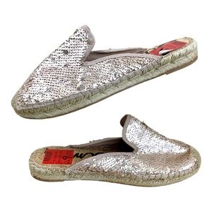 Sam Edelman Mules Espadrille Flat Sequins Rose Gold Kerry (9)